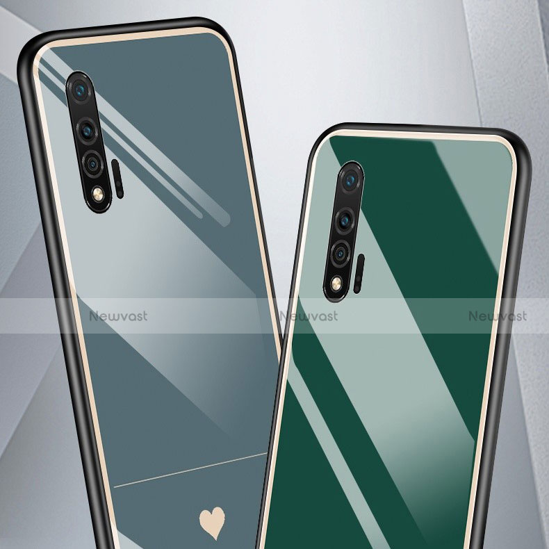 Silicone Frame Love Heart Mirror Case Cover for Huawei Nova 6 5G