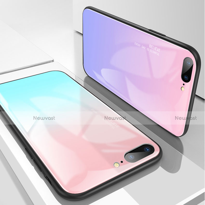 Silicone Frame Mirror Case Cover A01 for Apple iPhone 8 Plus