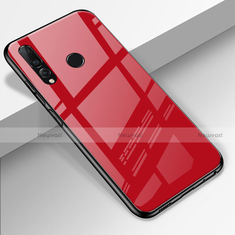 Silicone Frame Mirror Case Cover for Huawei Enjoy 9s Red