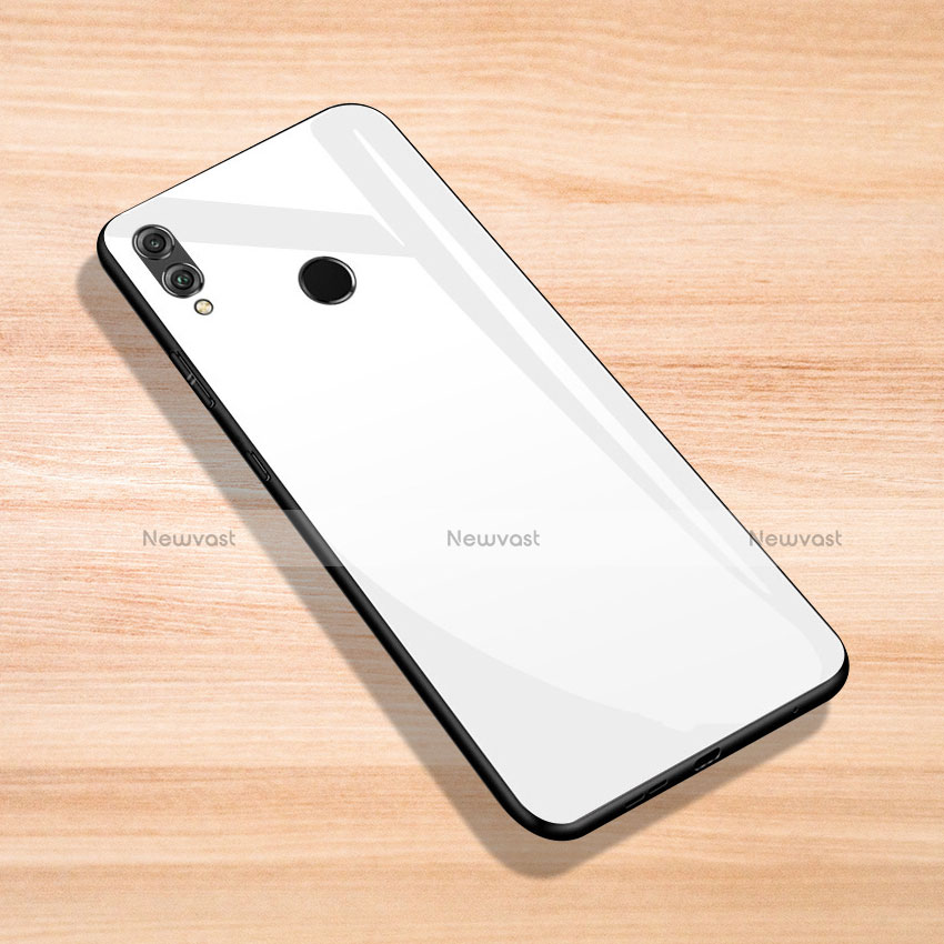 Silicone Frame Mirror Case Cover for Huawei Enjoy Max White