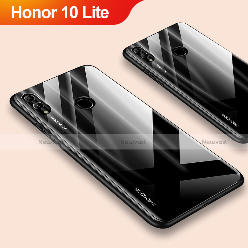 Silicone Frame Mirror Case Cover for Huawei Honor 10 Lite Black
