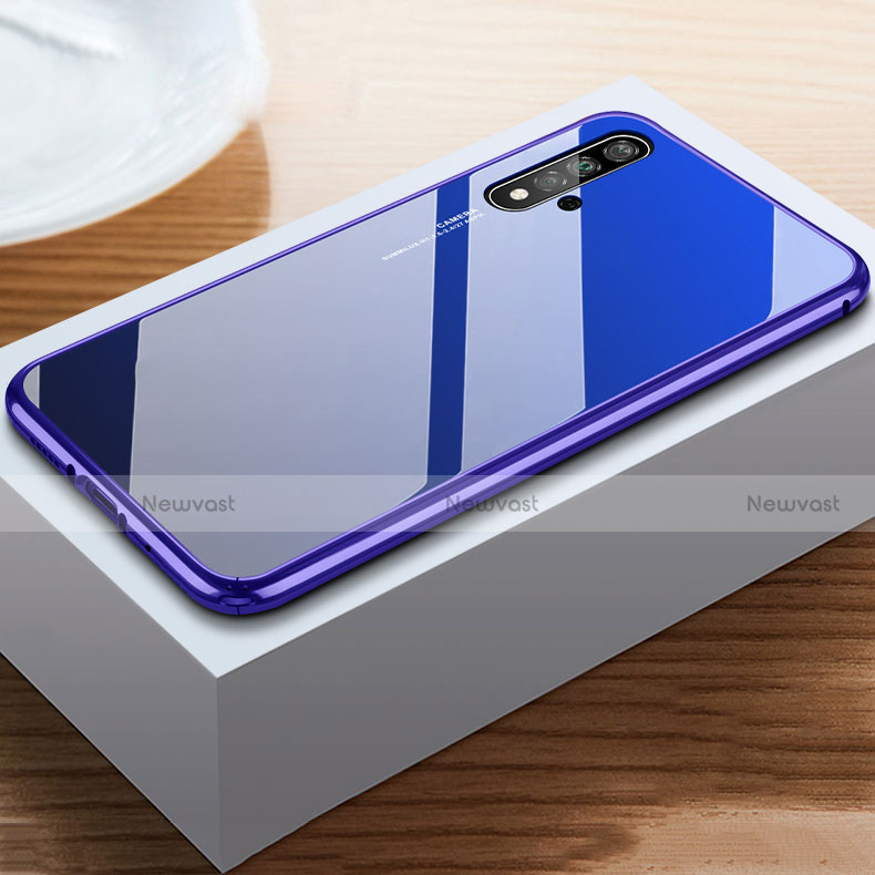 Silicone Frame Mirror Case Cover for Huawei Honor 20 Blue