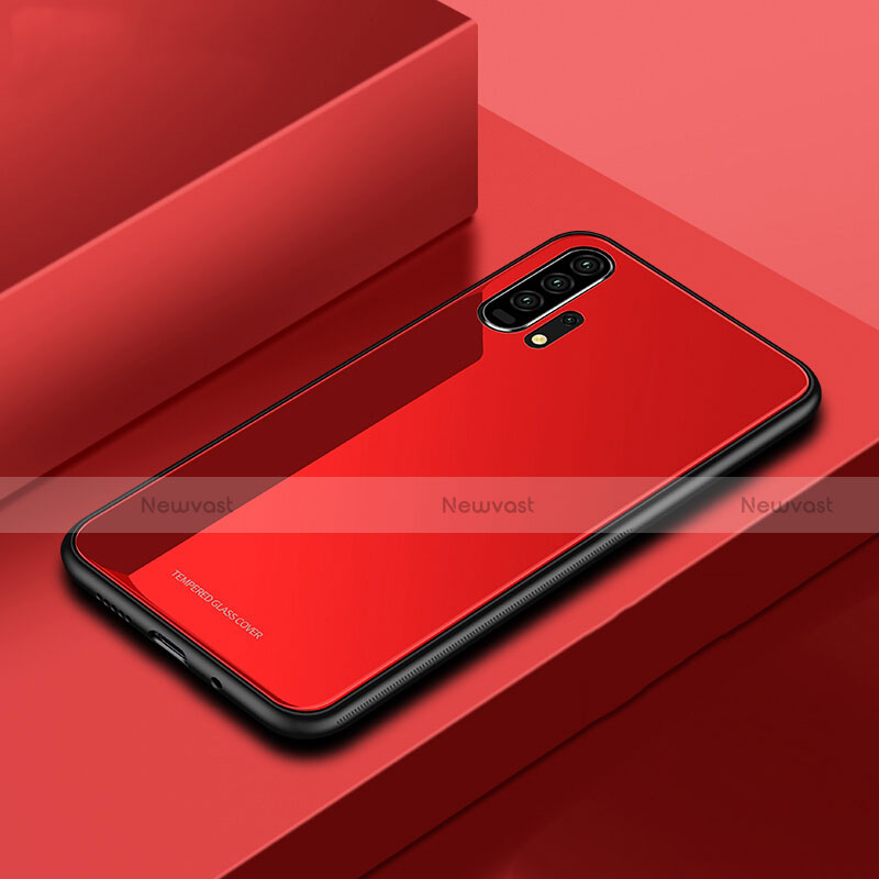 Silicone Frame Mirror Case Cover for Huawei Honor 20 Pro Red