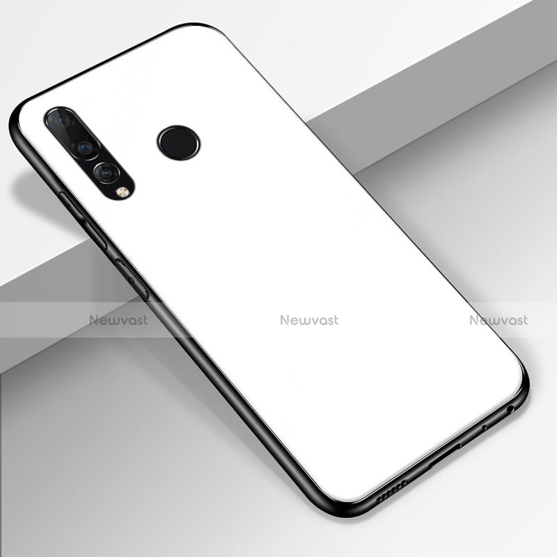 Silicone Frame Mirror Case Cover for Huawei Honor 20i White