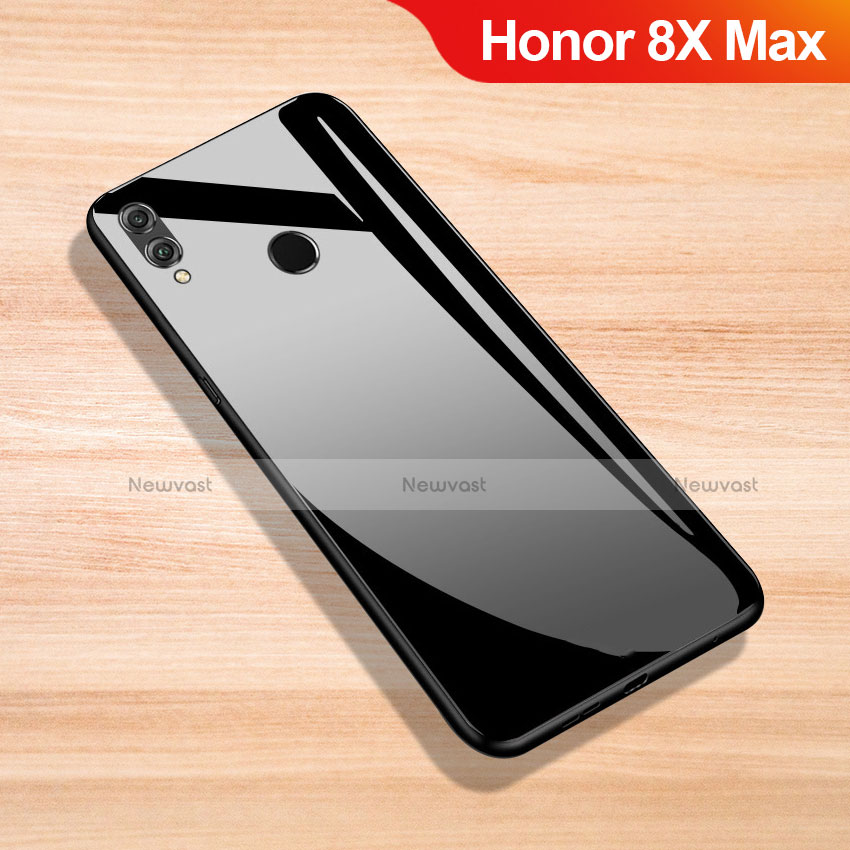 Silicone Frame Mirror Case Cover for Huawei Honor 8X Max Black