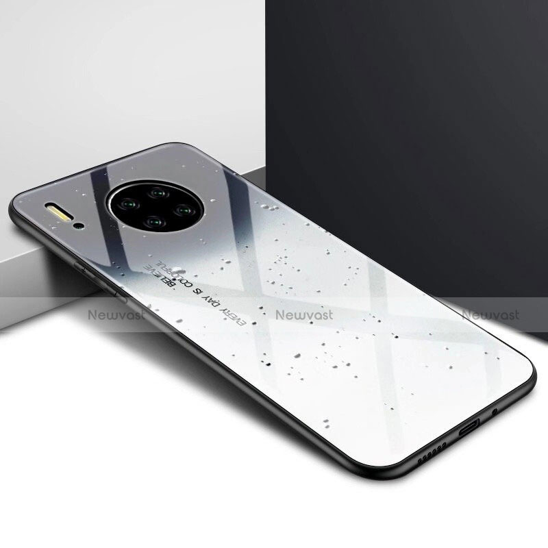 Silicone Frame Mirror Case Cover for Huawei Mate 30 Gray