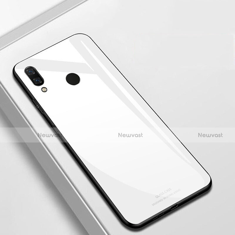 Silicone Frame Mirror Case Cover for Huawei Nova 3i White