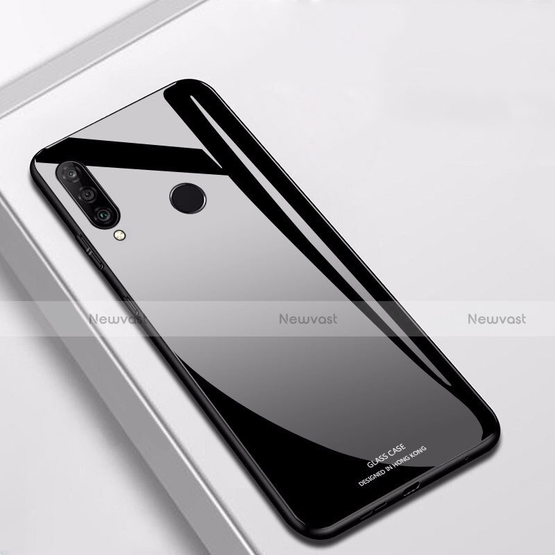 Silicone Frame Mirror Case Cover for Huawei Nova 4e Black