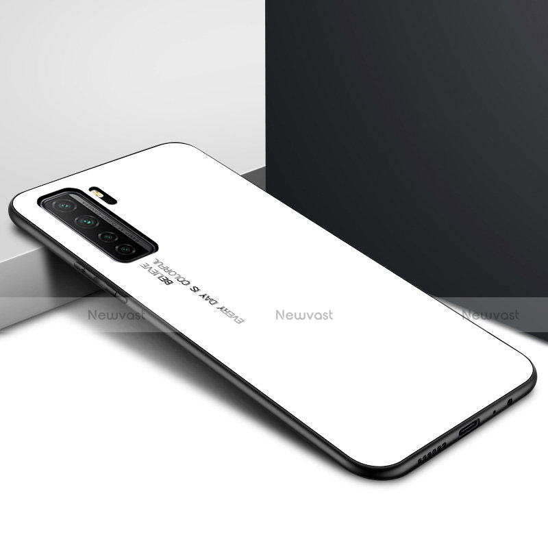 Silicone Frame Mirror Case Cover for Huawei Nova 7 SE 5G