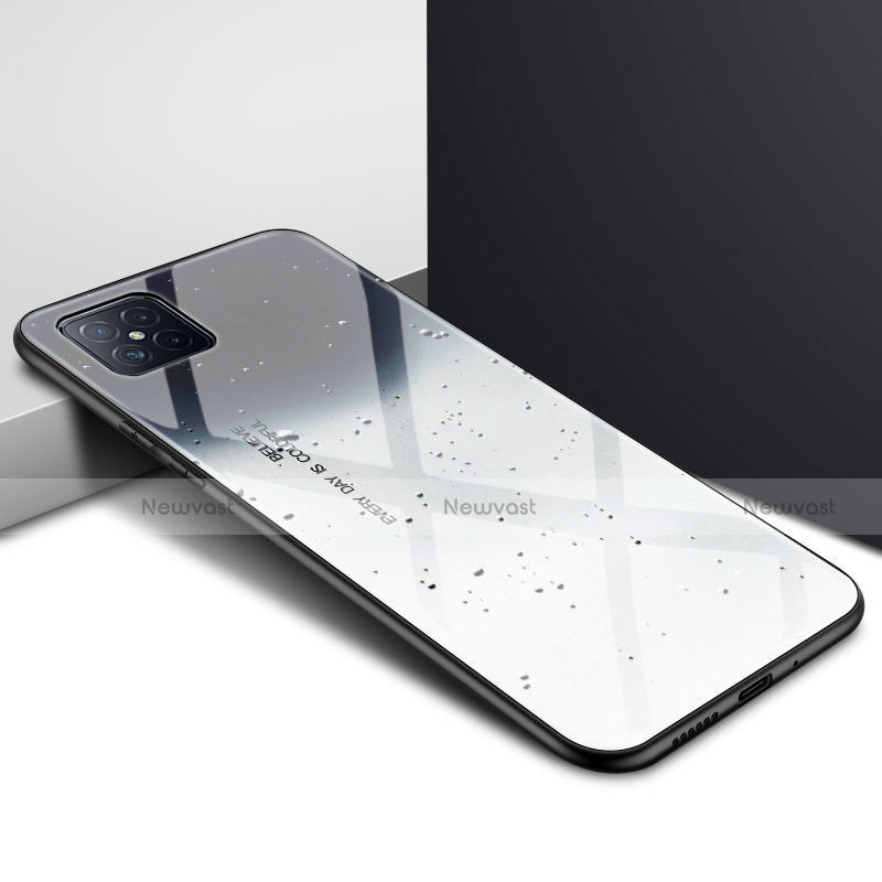 Silicone Frame Mirror Case Cover for Huawei Nova 8 SE 5G Gray