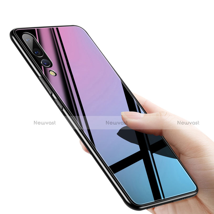 Silicone Frame Mirror Case Cover for Huawei P20 Pro