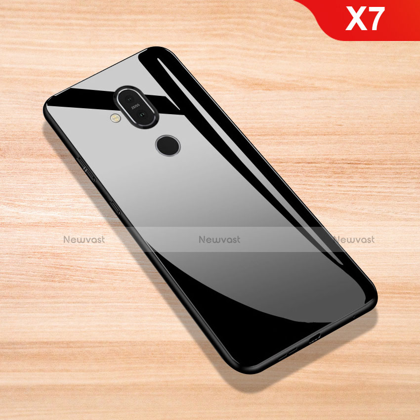Silicone Frame Mirror Case Cover for Nokia X7 Black