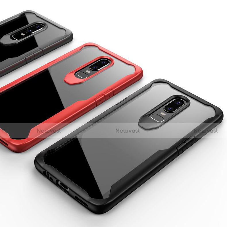 Silicone Frame Mirror Case Cover for OnePlus 6