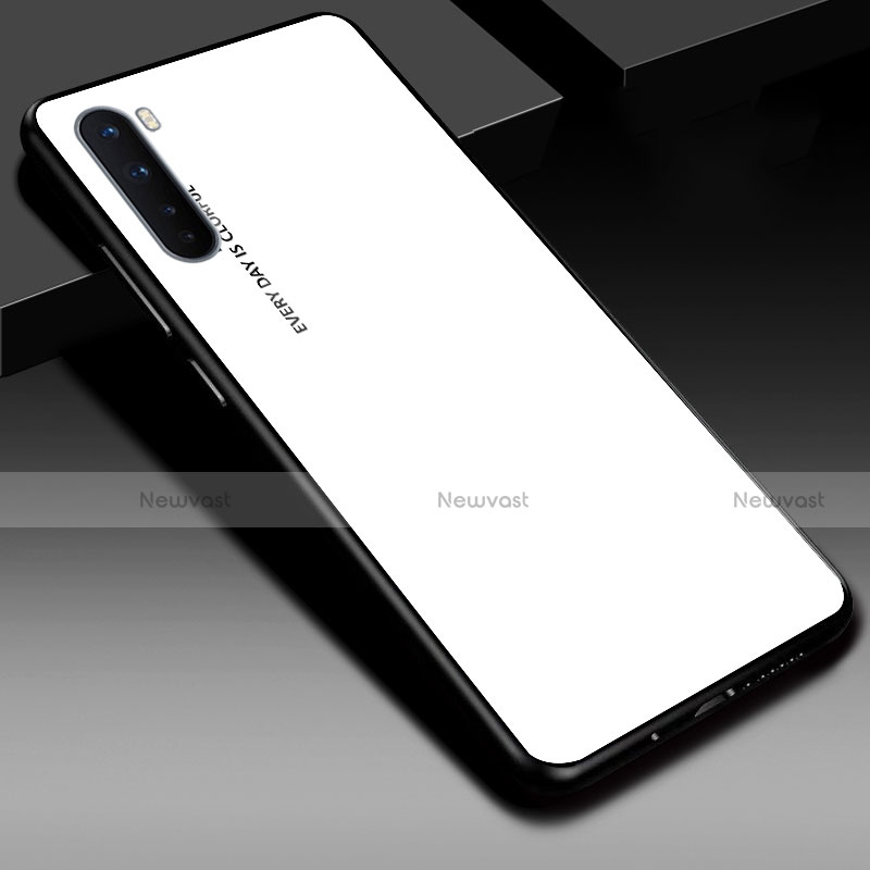 Silicone Frame Mirror Case Cover for OnePlus Nord White