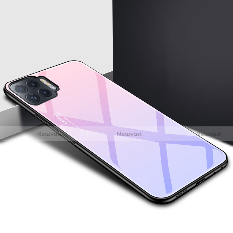 Silicone Frame Mirror Case Cover for Oppo F17 Pro