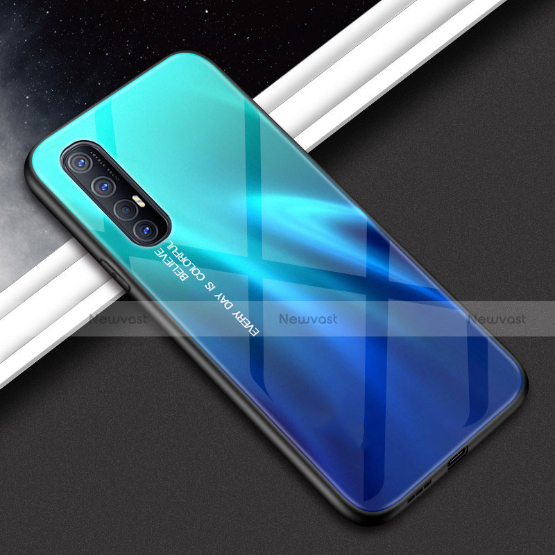 Silicone Frame Mirror Case Cover for Oppo Find X2 Neo Mixed