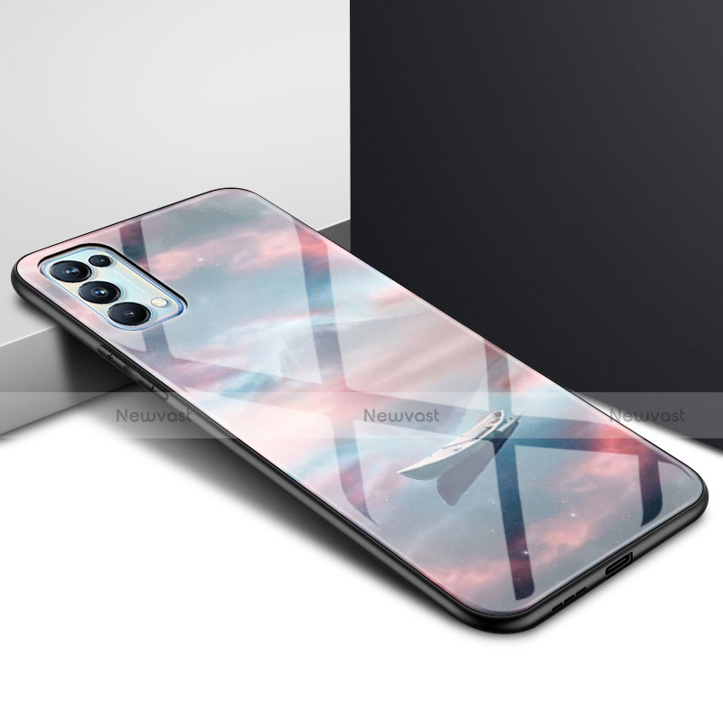 Silicone Frame Mirror Case Cover for Oppo Find X3 Lite 5G