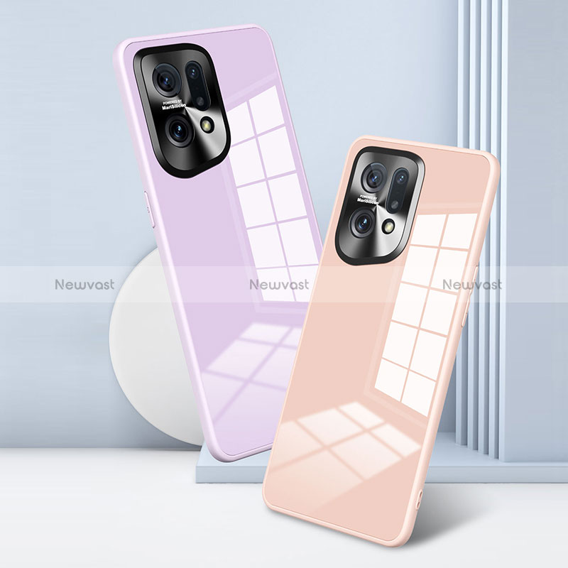 Silicone Frame Mirror Case Cover for Oppo Find X5 5G