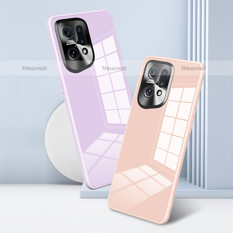 Silicone Frame Mirror Case Cover for Oppo Find X5 Pro 5G
