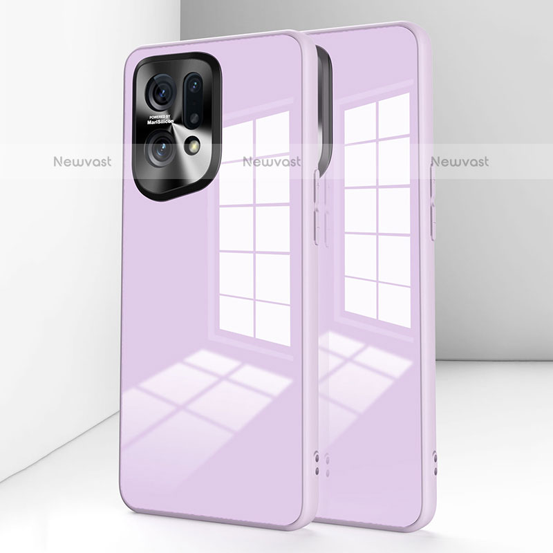 Silicone Frame Mirror Case Cover for Oppo Find X5 Pro 5G