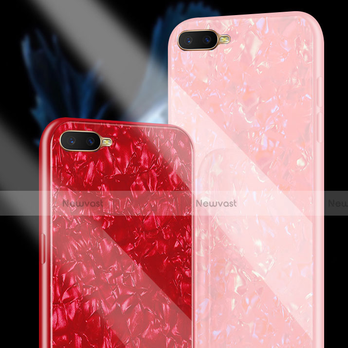 Silicone Frame Mirror Case Cover for Oppo R17 Neo
