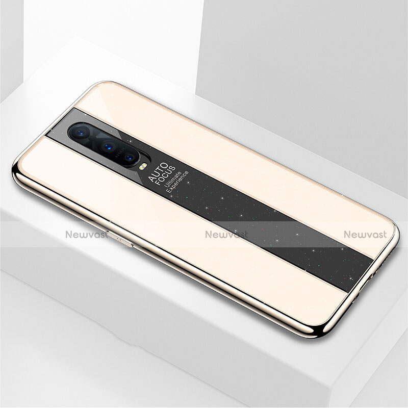 Silicone Frame Mirror Case Cover for Oppo R17 Pro Gold
