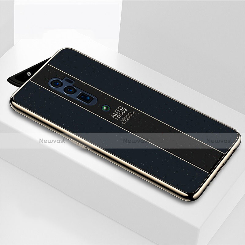 Silicone Frame Mirror Case Cover for Oppo Reno 10X Zoom Black