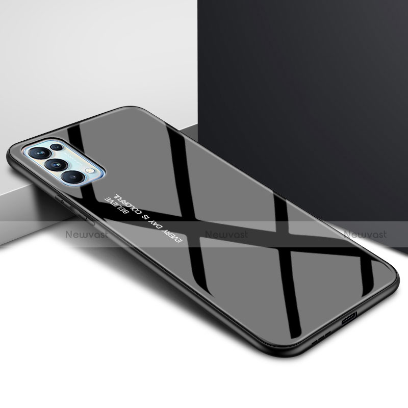 Silicone Frame Mirror Case Cover for Oppo Reno5 Pro 5G