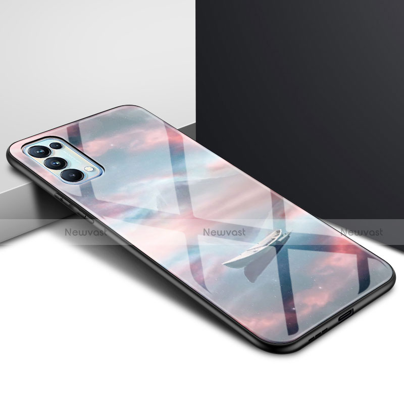 Silicone Frame Mirror Case Cover for Oppo Reno5 Pro 5G