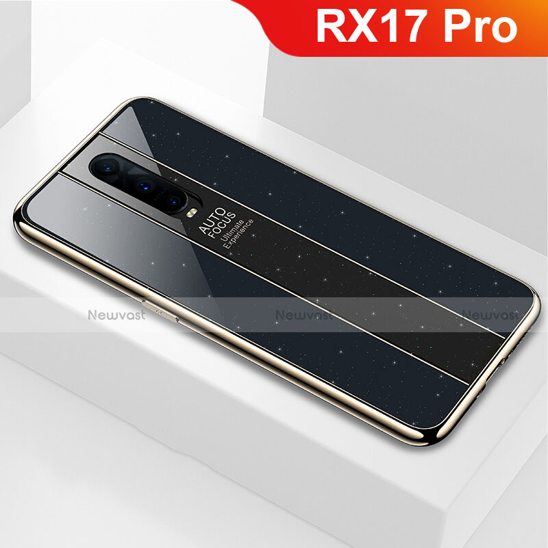 Silicone Frame Mirror Case Cover for Oppo RX17 Pro Black