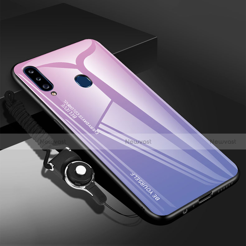 Silicone Frame Mirror Case Cover for Samsung Galaxy A20s