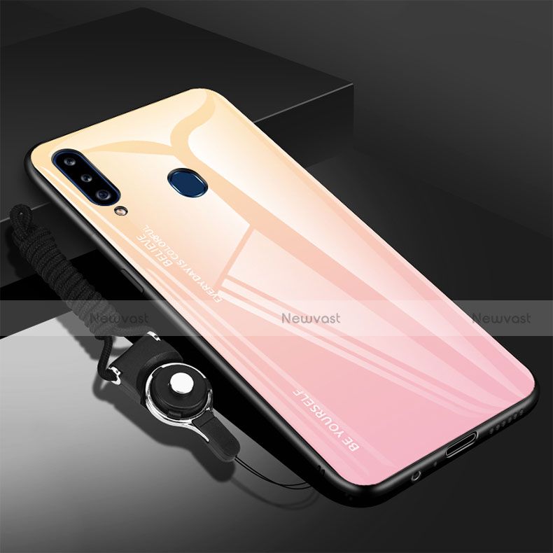 Silicone Frame Mirror Case Cover for Samsung Galaxy A20s