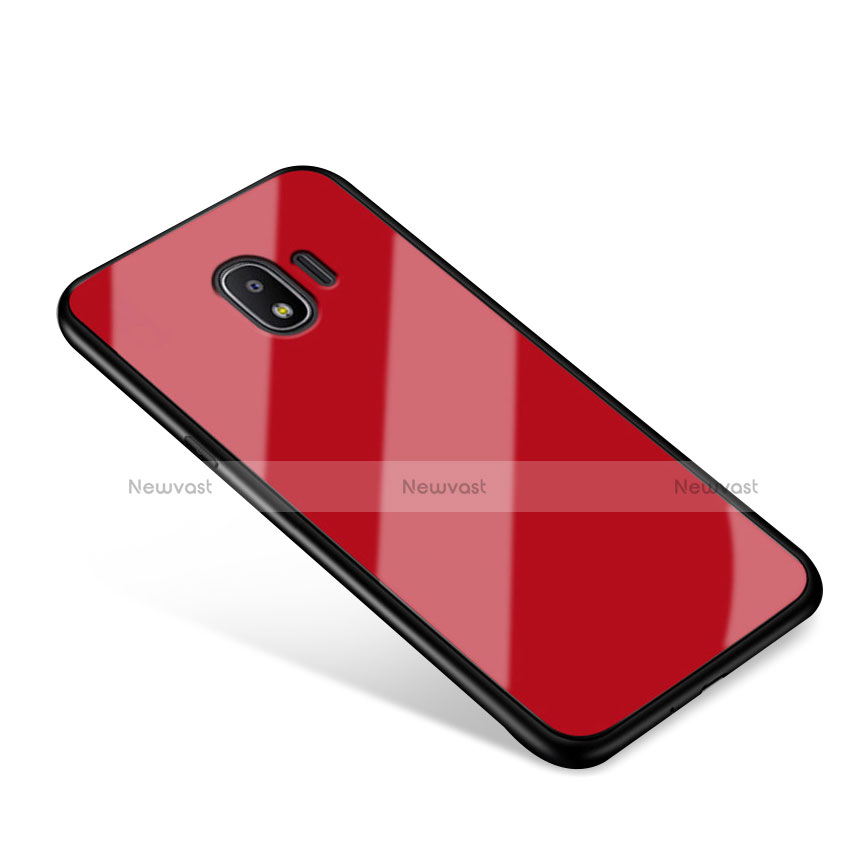 Silicone Frame Mirror Case Cover for Samsung Galaxy J2 Pro (2018) J250F Red