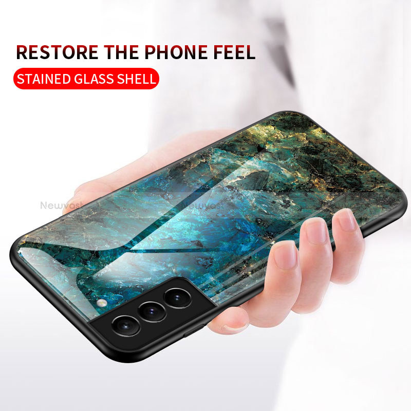Silicone Frame Mirror Case Cover for Samsung Galaxy S22 Plus 5G