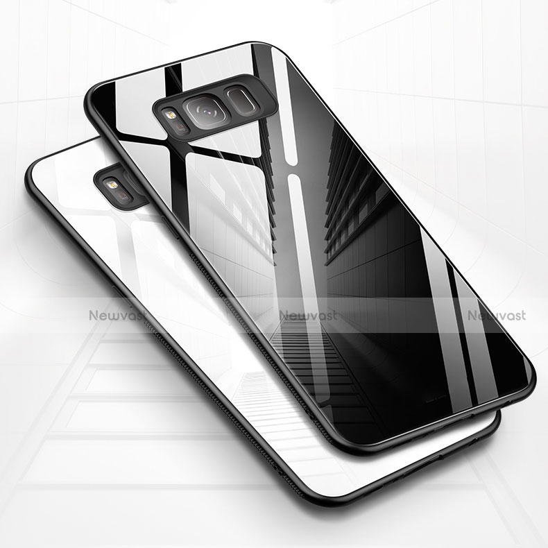 Silicone Frame Mirror Case Cover for Samsung Galaxy S8