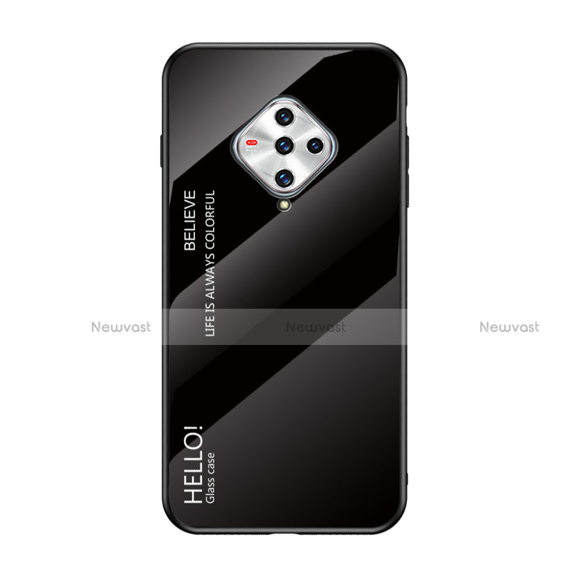 Silicone Frame Mirror Case Cover for Vivo X50e 5G Black