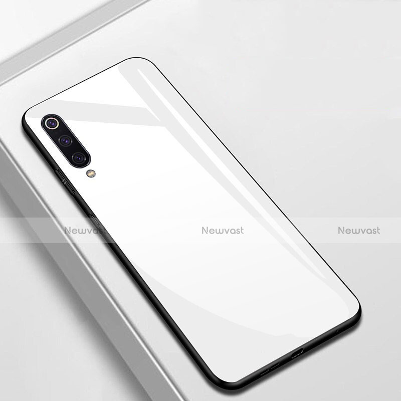 Silicone Frame Mirror Case Cover for Xiaomi CC9e White