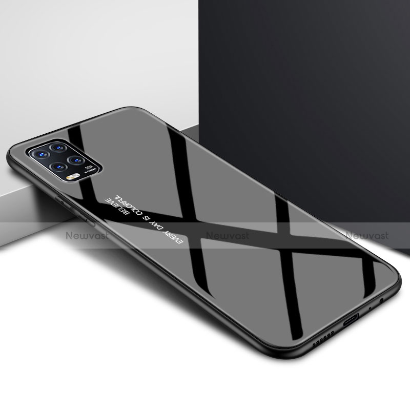 Silicone Frame Mirror Case Cover for Xiaomi Mi 10 Lite Black