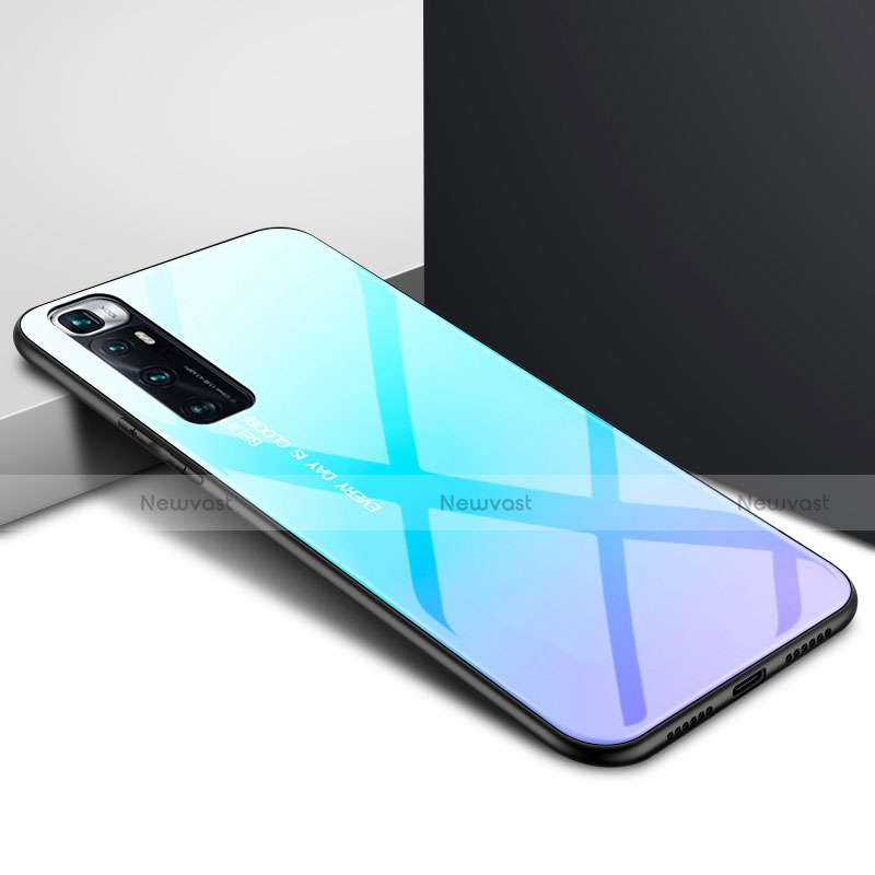 Silicone Frame Mirror Case Cover for Xiaomi Mi 10 Ultra Sky Blue