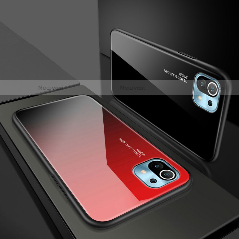 Silicone Frame Mirror Case Cover for Xiaomi Mi 11 Lite 4G