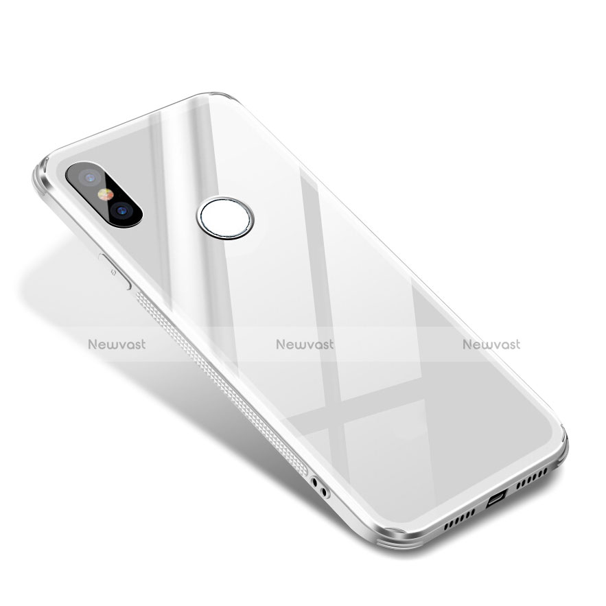 Silicone Frame Mirror Case Cover for Xiaomi Mi 8 SE White