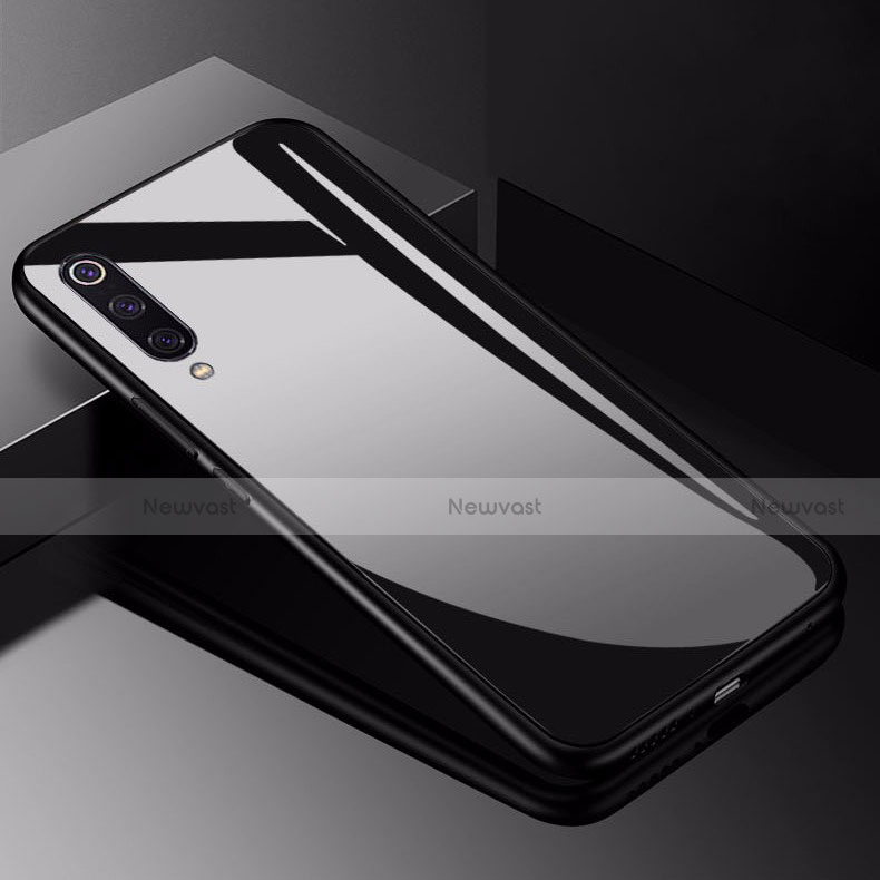 Silicone Frame Mirror Case Cover for Xiaomi Mi 9 Black