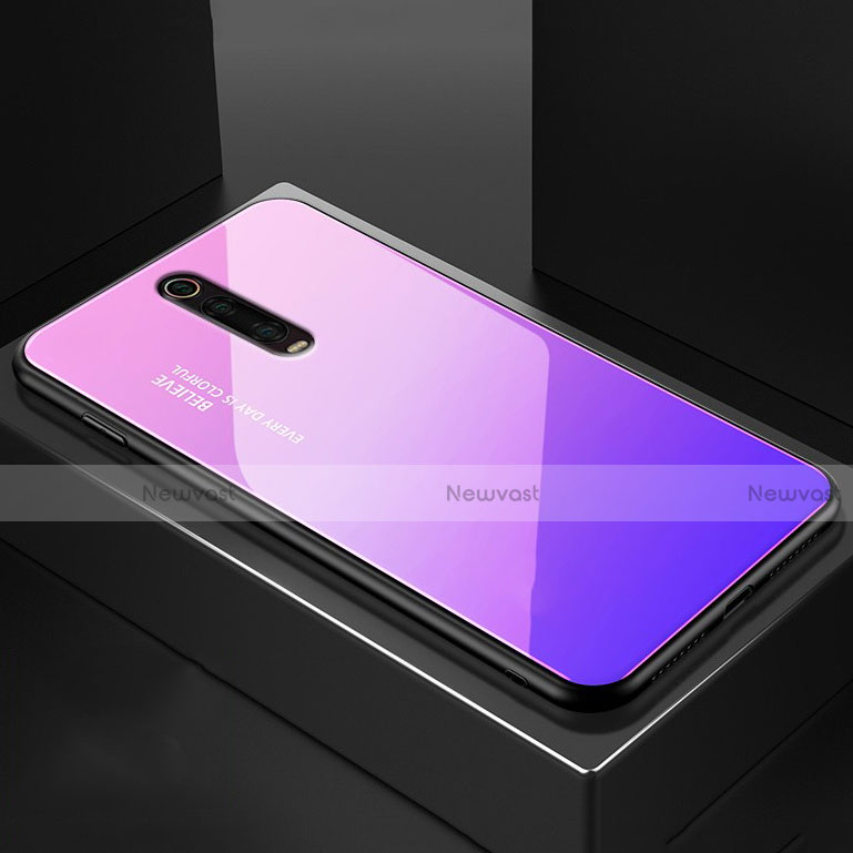 Silicone Frame Mirror Case Cover for Xiaomi Mi 9T Pink
