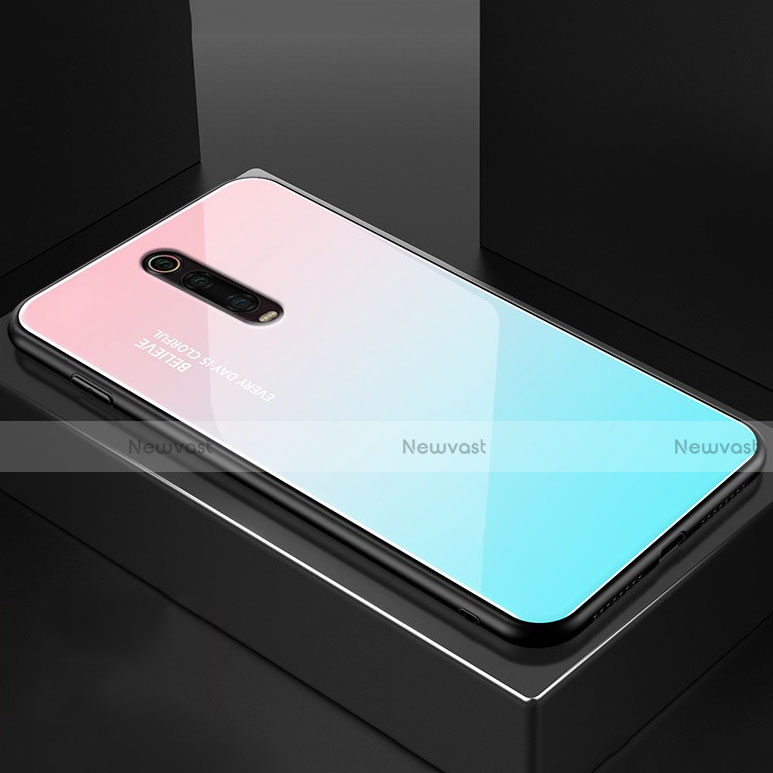 Silicone Frame Mirror Case Cover for Xiaomi Mi 9T Sky Blue