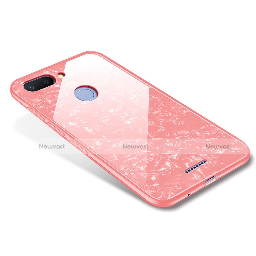 Silicone Frame Mirror Case Cover for Xiaomi Redmi 6 Rose Gold