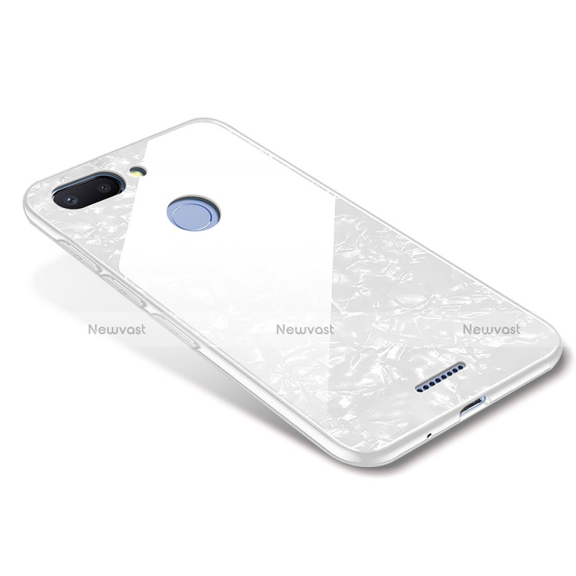 Silicone Frame Mirror Case Cover for Xiaomi Redmi 6 White