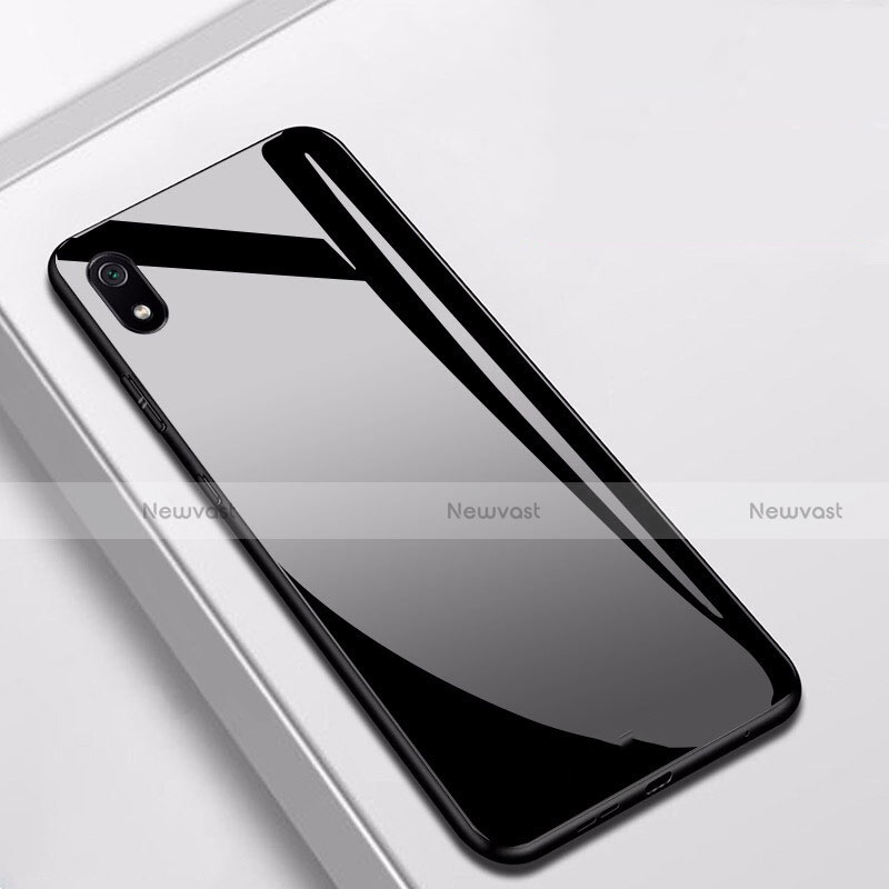 Silicone Frame Mirror Case Cover for Xiaomi Redmi 7A Black