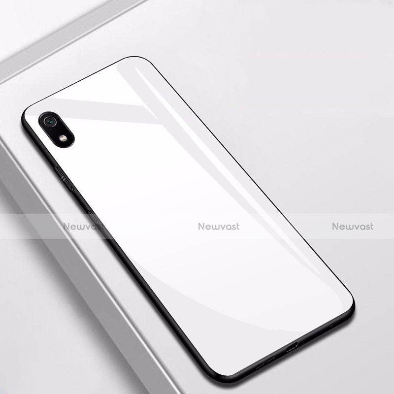 Silicone Frame Mirror Case Cover for Xiaomi Redmi 7A White