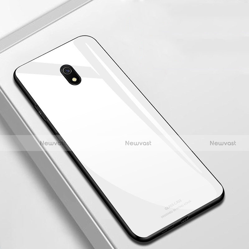 Silicone Frame Mirror Case Cover for Xiaomi Redmi 8A White