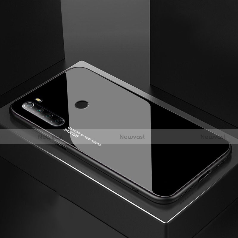 Silicone Frame Mirror Case Cover for Xiaomi Redmi Note 8 (2021) Black